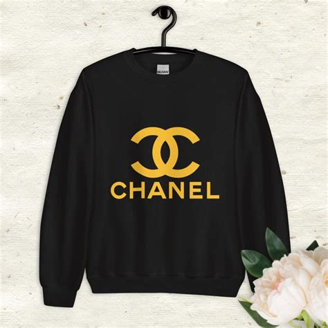 chanel hoodie|authentic chanel logo sweater.